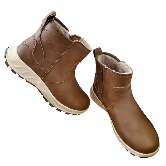 Khombu Women 9 Dusk All Weather Boot Faux Leather Zip-up Outdoor Winter Shoes - Picture 8 of 12